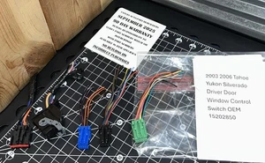 2003 2006 Tahoe Yukon Silverado Driver Master Switch 15186208 Wiring Pigtails - Foto 1 di 5