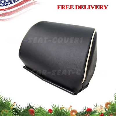 2006 2007 2008 2009 2010 Fits Hummer H3 Front Side Leather Headrest Cover BLACK - Image 1 of 4