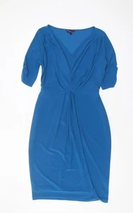 Marks and Spencer Women’s Blue Wrap Dress, Size 12 - Picture 1 of 12