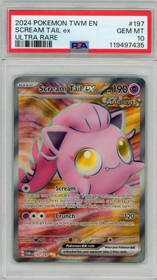 2024 Pokemon Twilight Masquerade Scream Tail ex Ultra Rare #197 PSA 10 Gem Mint - Image 1 of 2