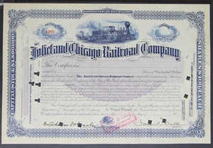 Railroad Stock - The Joliet and Chicago Railroad  1931  EPH650 - Picture 1 of 2