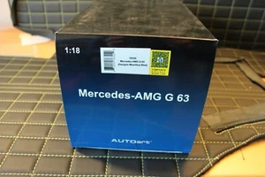 1:18 AutoArt Mercedes G63 AMG Designo Mauritius Blue IMBALLO ORIGINALE New never open blu - Foto 1 di 1