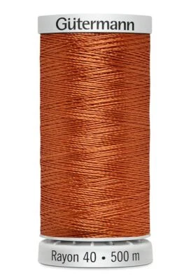 Gutermann Rayon 40 #1021 CINNAMON, 500m Machine Embroidery Thread - Image 1 of 2