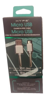10ft Micro USB Charging Cable - Heavy Duty Extended Length, Durable Design - Image 1 of 4
