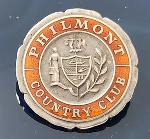 PENNSYLVANIA - VINTAGE PHILMONT COUNTRY CLUB - Sterling Silver & Enamel Pin - Picture 1 of 4