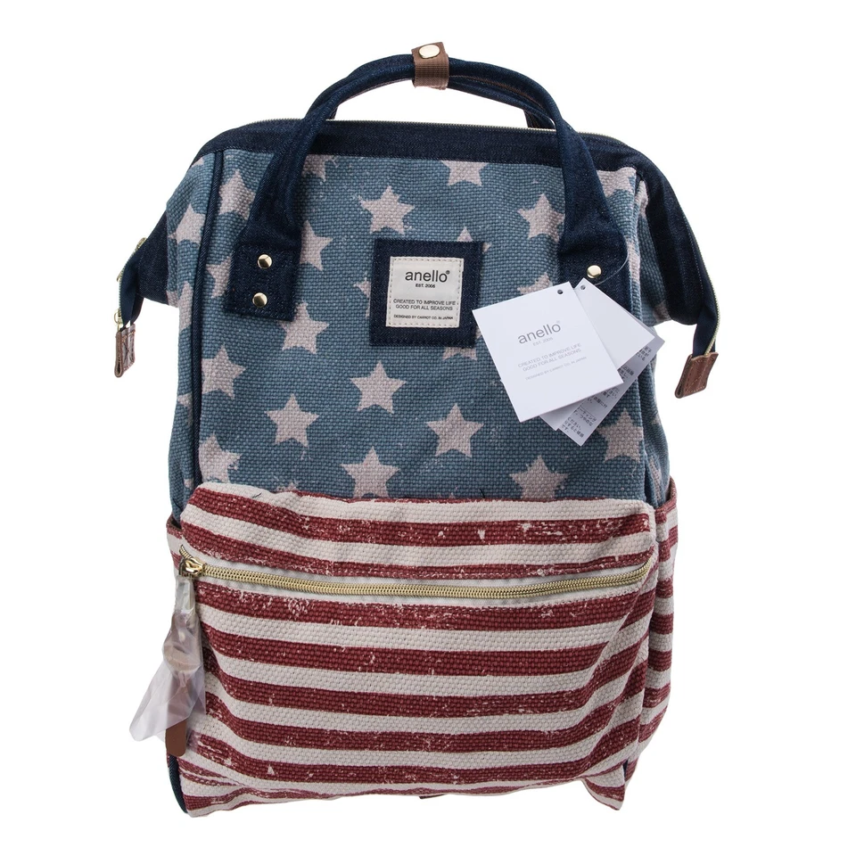 Bandera de EE. UU. Anello Japón Unisex Moda Mochila Pañales Bolsa de Viaje  Foto 1 de 4