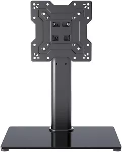Universal Adjustable TV/Monitor Stand With Tempered Glass Base Fits 17-43 Inch S - Picture 1 of 7
