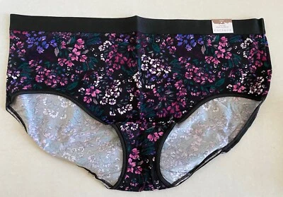 Lane Bryant Cacique 22/24 内裤花卉高腿内裤宽腰带内衣 — 第 1/4 张图片