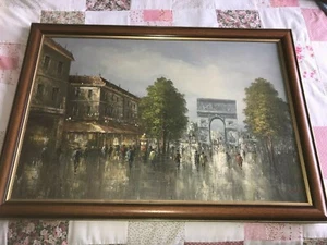 Oliveri Parisienne oil painting in lovely frame 60 cm x 85 cm - Picture 1 of 3
