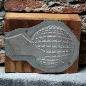 Vintage Metal Newspaper Printing Press Block Stamp Ink Plate Advertising - Picture 1 of 3
