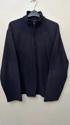 Lands End Mens Micro Fleece Full Zip Jacket Mid Layer Grey Medium ThermaCheck - Image 1 of 4