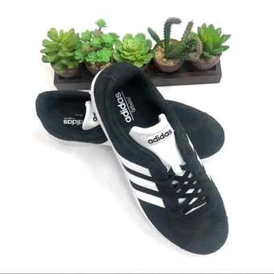 Zapato informal Adidas VL Court 2.0 para hombre negro/blanco talla 9,5 M EE. UU. Foto 1 de 4