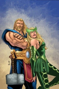 MIGHTY Thor & LADY Sif & SEXY Enchantress 5 FIGURE Marvel AESGARD LOT SALE - Picture 1 of 24