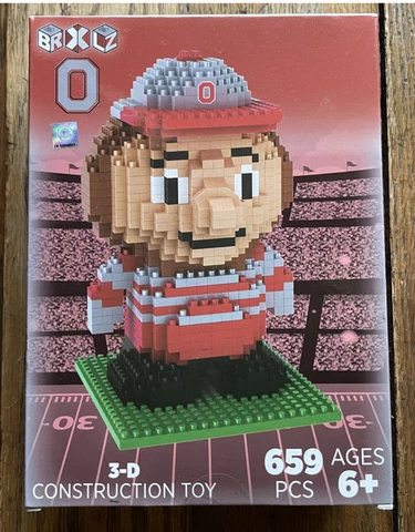 Ohio State Buckeyes NCAA Brutus Buckeye Mascot Building Set BRXLZ New Unopened Cover