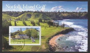 HOJA DE RECUERDO DE GOLF AUSTRALIANA NORFOLK ISLAND 2018 DE 1 SELLO BUEN ESTA... - Imagen 1 de 1