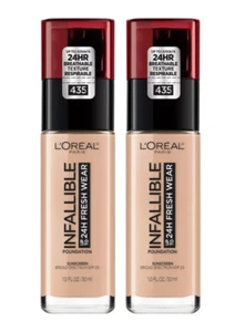 2 Pk L'OREAL Infallible 24hr Fresh Wear Foundation 435 Rose Vanilla Exp 05/26 - Picture 1 of 3