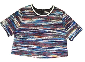 Chelsea & Violet Boho Crop Top Bunt Garn Webart Textil Faser Kunst Gr. Medium - Bild 1 von 7