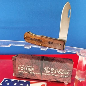 Ontario Old Hickory Slip-Joint, Hardwood Handles NIB - Picture 1 of 6
