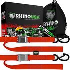 Rhino USA Motorcycle Tie Down Straps (2 Pack) Lab Tested 3,328lb Break Strength,