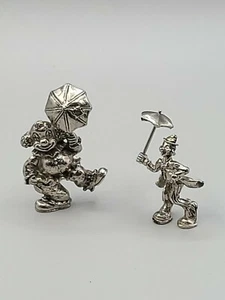 Dancing in The Rain Miniature Pewter Clowns 2.75 Tall - Picture 1 of 2