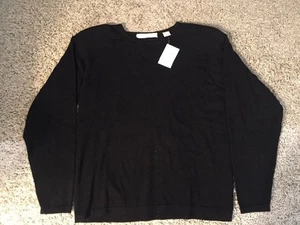 NWT Women's Preston & York Cashmere Black Sweater, Size L, MSRP $125! - Picture 1 of 3