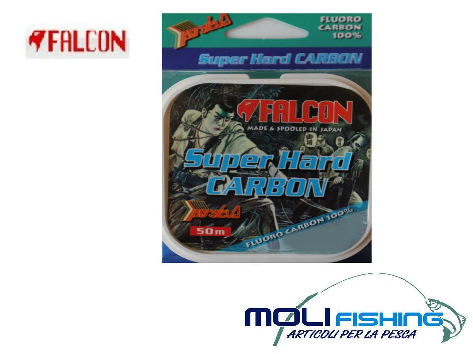 NYLON FLUOROCARBON FALCON SUPER HARD CARBON-PESCA TRAINA-BOLOGNESE-SURFCASTING - Immagine 1 di 1