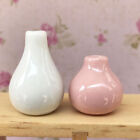 1 Pair 1:12 Dollhouse Minature Ceramic Vase Model Doll's Room Decor Ornaments