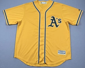Oakland Athletics Josh Reddick #16 Jersey Mens XL Yellow MLB Majestic Cool Base - Picture 1 of 9