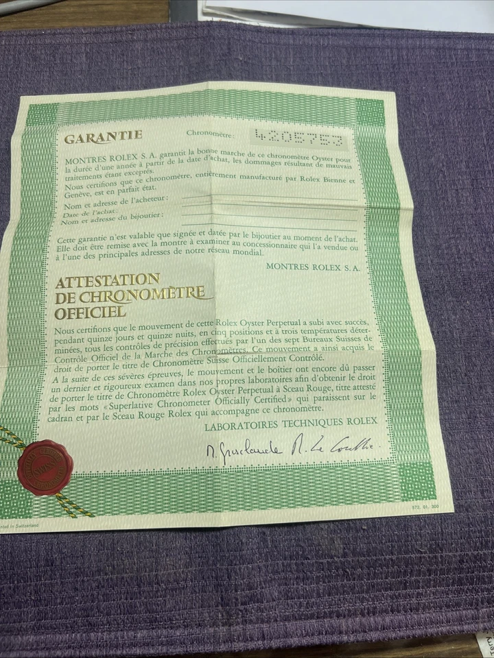 Rolex Certificado Garantía Garantía 420x x x x Foto 1 de 4