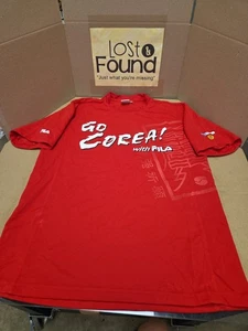 Vintage Red FILA Soccer Jersey Go Corea ( Korea ) Size Small (95) Cool Max - Picture 1 of 9