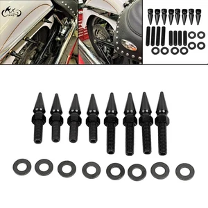 Spike Rear Fender Strut Bolts Flat Washers For Harley Softail Slim FLS 2012-2017 - Picture 1 of 16