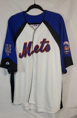 NY Mets 2 XL Majestic Jersey Beltran NBR 15 Go Mets! - Image 1 of 4