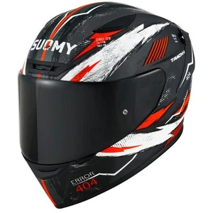 Suomy Track-1 404 Motorcycle Helmet Matte Anthracite/Red - Picture 1 of 7