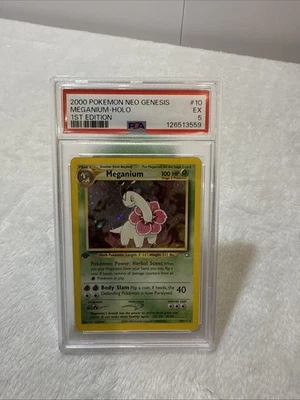 GRADED PSA 5 2000 Pokemon Neo Genesis Meganium-Holo 1st Edition #10 - Image 1 of 4