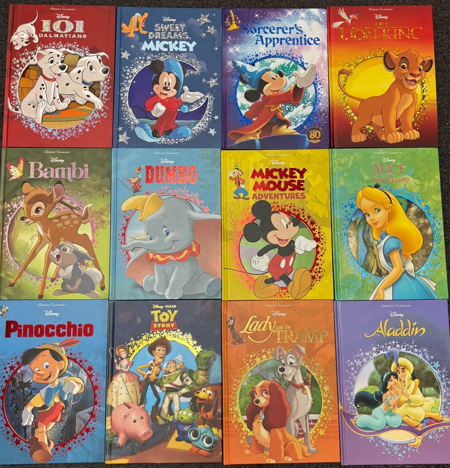 Disney Classics Storybooks lot of 12 Die Cut Hardcover LIKE NEW - Imagem 1 de 1