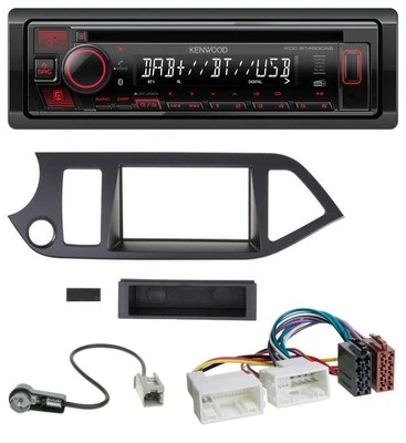 Kenwood MP3 CD USB Bluetooth DAB Autoradio für Kia Picanto ab 2011 Start-Stop - Bild 1 von 4