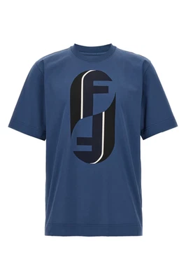 Camiseta FENDI $930 Algodón Azul Nueva y Auténtica Foto 1 de 3