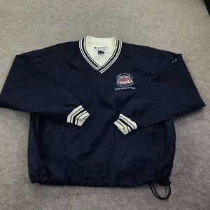 Giacca a vento vintage Super Bowl XXXIV uomo XL Navy NFL calcio 2000 - Foto 1 di 16