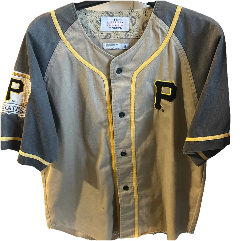 Vintage Jersey Genuine Starter Pirates Button Down Short Sleeve RN 67879 Nice! - Image 1 of 4