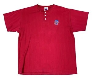 Vintage Planet Hollywood London Red Henley Shirt Size Large - Picture 1 of 5