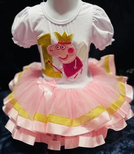Pig Princess Birthday Party  Tutu Dress Pink 1st Birthday - Picture 1 of 3