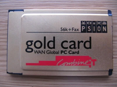 Psion Dacom WAN Gold Card Global PC Card 56k + Fax PCMCIA A00-0093JP Sin Cable - Imagen 1 de 4
