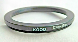 Kood 62mm - 52mm Stepping Ring / Adapter Step Down Filter Ring (N) - Picture 1 of 2