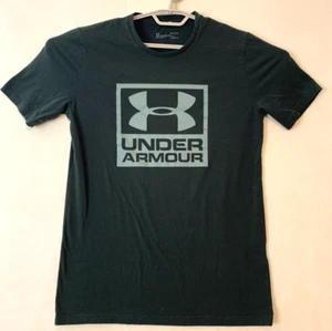 Under Armour T Shirt Loose Heat Gear Men Dark Green Graphic Short Sleeve SM/P/CH - Picture 1 of 12