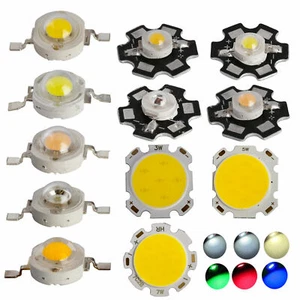 10x LED SMD COB Chip With Star PCB 1W 3W 5W 7W High Power Multicolor Beads Lamps - Picture 1 of 19