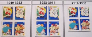 CHRISTMAS COOKIES Complete Set 3 Blocks of 4 in Scott Order MNH Sc 3949 to 3960 - Picture 1 of 2