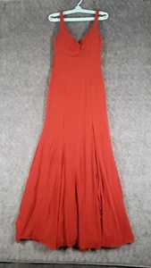 Dear Cleo Women Sz 4 Melanie Chiffon Maxi Dress Gown Red NWT Sleeveless V-Neck - Picture 1 of 10