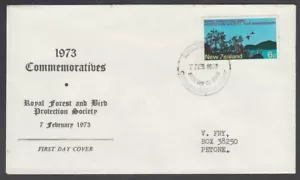 NEW ZEALAND 1973 6c ROYAL FOREST & BIRD COMMEM CACHET FDC SCARCE (ID:14/D56575) - Picture 1 of 1
