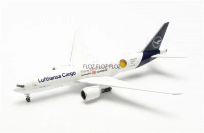 para HERPA Lufthansa Cargo para Boeing B777-200 D-ALFG 1:400 avión modelo preconstruido Foto 1 de 4