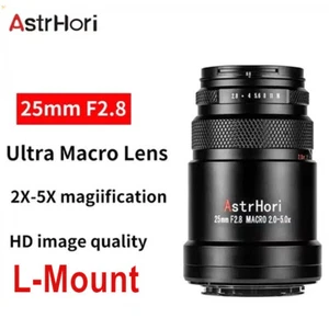AstrHori 25mm F2.8 Full Frame 2-5x Macro Lens for L-Mount Leica Panasonic Sigma - Picture 1 of 8